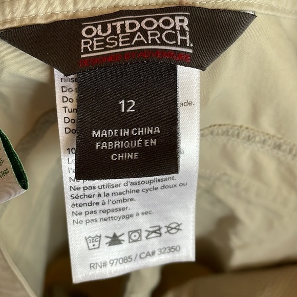 OUTDOOR Research Nylon Hiking Convertible Pants Size 12 - Picture 9 of 12